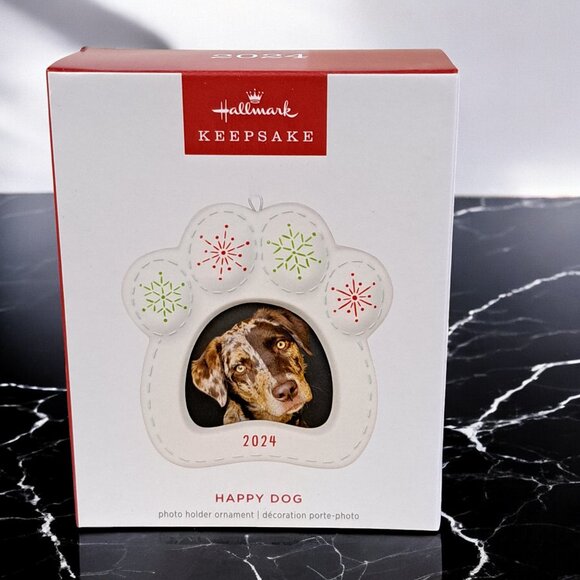 2024 Hallmark Happy Dog Photo Ornament - Picture 5 of 9